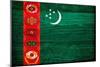 Turkmenistan Flag Design with Wood Patterning - Flags of the World Series-Philippe Hugonnard-Mounted Premium Giclee Print