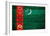 Turkmenistan Flag Design with Wood Patterning - Flags of the World Series-Philippe Hugonnard-Framed Art Print