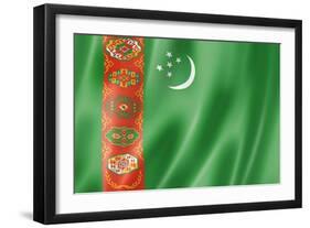 Turkmenistan Flag-daboost-Framed Art Print