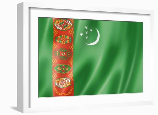 Turkmenistan Flag-daboost-Framed Art Print