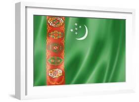 Turkmenistan Flag-daboost-Framed Art Print