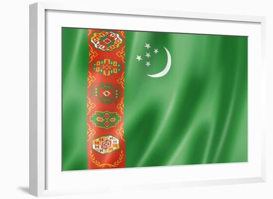 Turkmenistan Flag-daboost-Framed Art Print