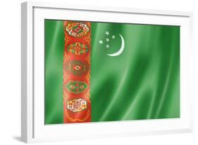 Turkmenistan Flag-daboost-Framed Art Print