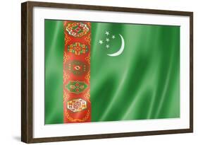 Turkmenistan Flag-daboost-Framed Art Print