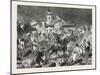 Turko Servia War, Arnauts and Circassians and Burning with Petroleum the Village of Tesica, 1876-null-Mounted Giclee Print