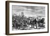 Turks Build Boat Bridge-null-Framed Art Print