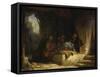 Turks in a Coffee House, 1855-60-Carl Spitzweg-Framed Stretched Canvas