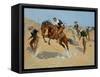 Turn Him Loose, Bill, c.1893-Frederic Sackrider Remington-Framed Stretched Canvas