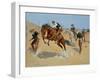 Turn Him Loose, Bill, c.1893-Frederic Sackrider Remington-Framed Giclee Print