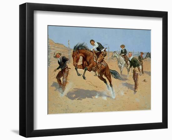 Turn Him Loose, Bill, c.1893-Frederic Sackrider Remington-Framed Giclee Print