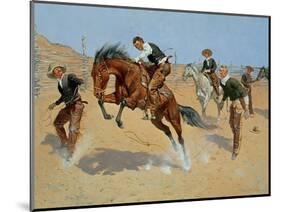 Turn Him Loose, Bill, c.1893-Frederic Sackrider Remington-Mounted Giclee Print