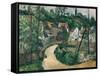 Turn In The Road-Paul Cezanne-Framed Stretched Canvas