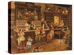 Turn of the Century Drug Store-Lee Dubin-Stretched Canvas