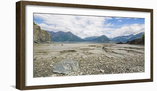 Turnagain Arm with Chugach Mountains in the background, Alaska, USA-null-Framed Photographic Print