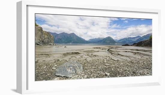 Turnagain Arm with Chugach Mountains in the background, Alaska, USA-null-Framed Photographic Print