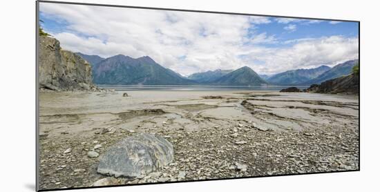 Turnagain Arm with Chugach Mountains in the background, Alaska, USA-null-Mounted Photographic Print