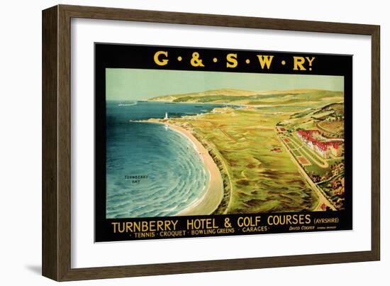 Turnberry Hotel and Golf Courses, Poster Advertising British Railways-null-Framed Giclee Print