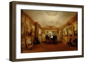 Turner's Body Lying in State, 29 December 1851, Post 1851 (Oil on Millboard)-George Jones-Framed Premium Giclee Print