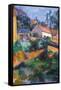 Turning Road at Montgeroult-Paul Cézanne-Framed Stretched Canvas