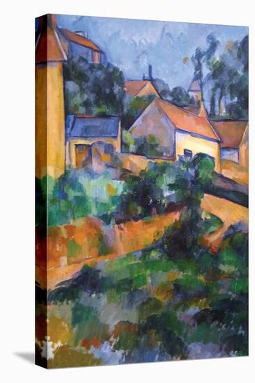 Turning Road at Montgeroult-Paul Cézanne-Stretched Canvas