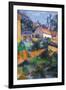 Turning Road at Montgeroult-Paul Cézanne-Framed Art Print