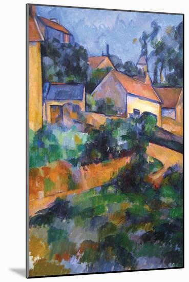 Turning Road at Montgeroult-Paul Cézanne-Mounted Art Print