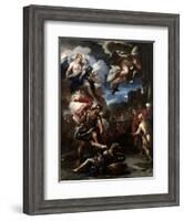 Turno Vencido Por Eneas, 1688-Luca Giordano-Framed Giclee Print