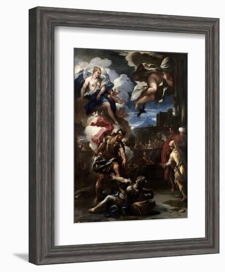 Turno Vencido Por Eneas, 1688-Luca Giordano-Framed Giclee Print