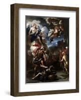 Turno Vencido Por Eneas, 1688-Luca Giordano-Framed Giclee Print