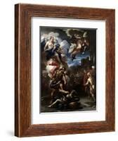 Turno Vencido Por Eneas, 1688-Luca Giordano-Framed Giclee Print