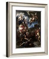 Turno Vencido Por Eneas, 1688-Luca Giordano-Framed Giclee Print