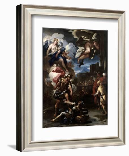 Turno Vencido Por Eneas, 1688-Luca Giordano-Framed Giclee Print