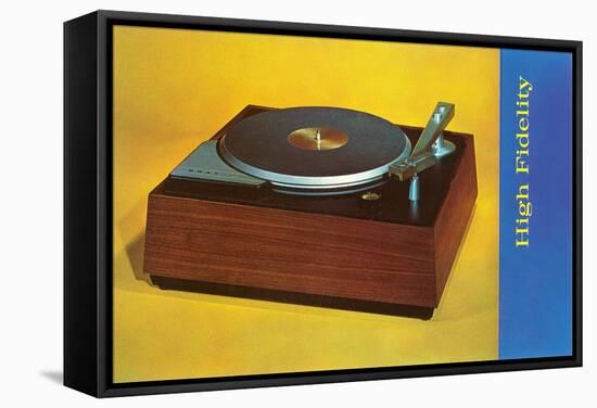 Turntable, Retro-null-Framed Stretched Canvas