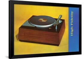 Turntable, Retro-null-Framed Art Print