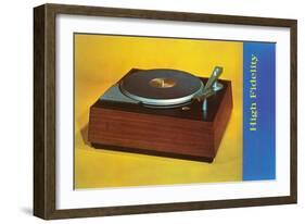 Turntable, Retro-null-Framed Art Print