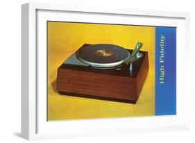 Turntable, Retro-null-Framed Art Print