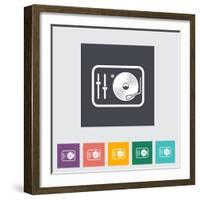 Turntable-smoki-Framed Art Print