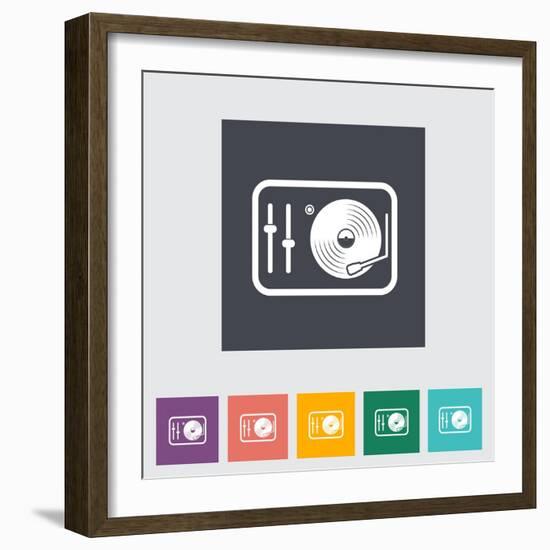 Turntable-smoki-Framed Art Print