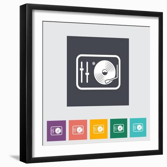 Turntable-smoki-Framed Art Print