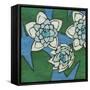 Turquoise Batik Botanical II-Andrea Davis-Framed Stretched Canvas