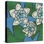 Turquoise Batik Botanical II-Andrea Davis-Stretched Canvas