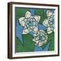 Turquoise Batik Botanical II-Andrea Davis-Framed Art Print