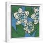 Turquoise Batik Botanical II-Andrea Davis-Framed Art Print