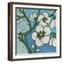 Turquoise Batik Botanical V-Andrea Davis-Framed Art Print