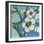 Turquoise Batik Botanical V-Andrea Davis-Framed Art Print