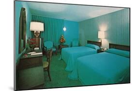 Turquoise Blue Motel Room-null-Mounted Art Print
