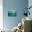 Turquoise Blue Motel Room-null-Stretched Canvas displayed on a wall