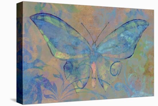 Turquoise Butterfly-Cora Niele-Stretched Canvas