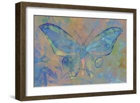 Turquoise Butterfly-Cora Niele-Framed Giclee Print