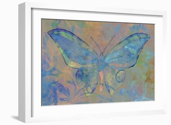 Turquoise Butterfly-Cora Niele-Framed Giclee Print